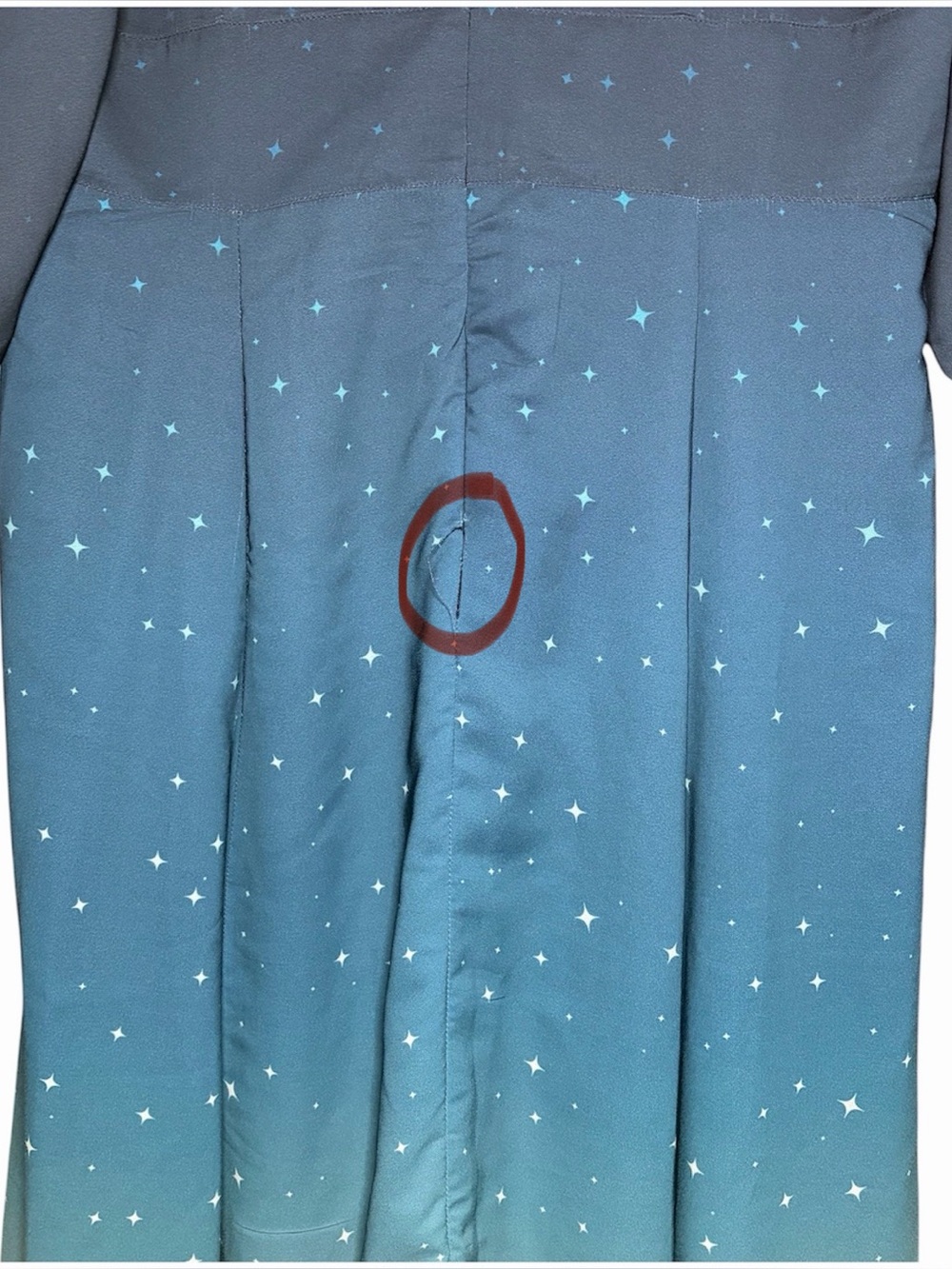 Wayward Fancies eShakti XL 18 Blue Ombre Star Dress Empire Waist - Picture 4 of 9